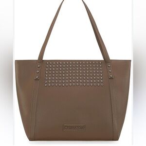Montana West tan Studded Tote